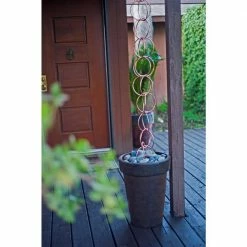 Good Directions 100% Pure Copper Double Link Rain Chain, 8-1/2 ft. Long, Extra Large Links, Replaces Gutter Downspout -Cheap Good Directions Store good directions rain chains 464p 8 44 1000