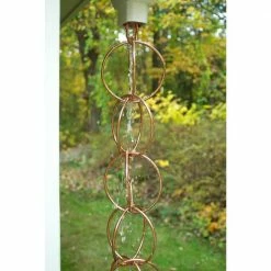 Good Directions 100% Pure Copper Double Link Rain Chain, 8-1/2 ft. Long, Extra Large Links, Replaces Gutter Downspout -Cheap Good Directions Store good directions rain chains 464p 8 4f 1000