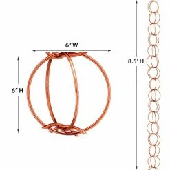 Good Directions 100% Pure Copper Double Link Rain Chain, 8-1/2 ft. Long, Extra Large Links, Replaces Gutter Downspout -Cheap Good Directions Store good directions rain chains 464p 8 c3 1000