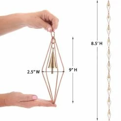 Good Directions 100% Pure Copper Diamond Rain Chain, 8-1/2 ft. Long, Extra Large Figures, Replaces Gutter Downspout 14 Good Directions 100% Pure Copper Diamond Rain Chain, 8-1/2 ft. Long, Extra Large Figures, Replaces Gutter Downspout -Cheap Good Directions Store good directions rain chains 469p 8 c3 1000