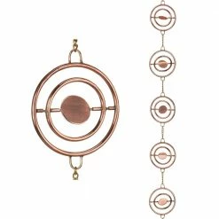 Good Directions 100% Pure Copper Stellar Rain Chain, 8-1/2 ft. Long, 13 Large Figures, Replaces Gutter Downspout