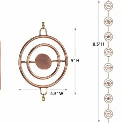 Good Directions 100% Pure Copper Stellar Rain Chain, 8-1/2 ft. Long, 13 Large Figures, Replaces Gutter Downspout -Cheap Good Directions Store good directions rain chains 472p 8 c3 1000