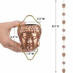 Good Directions 100% Pure Copper Buddha Head Rain Chain, 8-1/2 ft. Long, 12 Large Figures, Replaces Gutter Downspout 14 Good Directions 100% Pure Copper Buddha Head Rain Chain, 8-1/2 ft. Long, 12 Large Figures, Replaces Gutter Downspout -Cheap Good Directions Store good directions rain chains 474p 8 c3 1000