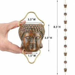 Good Directions 100% Pure Copper Buddha Head Rain Chain, 8-1/2 ft. Long, Antiqued Copper, 12 Figures, Replaces Downspout 12 Good Directions 100% Pure Copper Buddha Head Rain Chain, 8-1/2 ft. Long, Antiqued Copper, 12 Figures, Replaces Downspout -Cheap Good Directions Store good directions rain chains 474v3 8 4f 1000