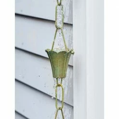 Good Directions 100% Blue Verde Pure Copper Fluted Flower Rain Chain, 8-1/2 ft. Long, Large Cups, Replaces Downspout 19 Good Directions 100% Blue Verde Pure Copper Fluted Flower Rain Chain, 8-1/2 ft. Long, Large Cups, Replaces Downspout -Cheap Good Directions Store good directions rain chains 477v1 8 76 1000
