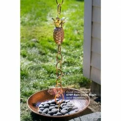 Good Directions 100% Pure Copper Pineapple Rain Chain, 8-1/2 ft. Long, Artistically Designed, Replaces Gutter Downspout 19 Good Directions 100% Pure Copper Pineapple Rain Chain, 8-1/2 ft. Long, Artistically Designed, Replaces Gutter Downspout -Cheap Good Directions Store good directions rain chains 483p 8 44 1000