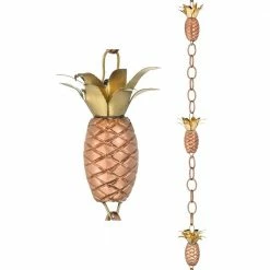 Good Directions 100% Pure Copper Pineapple Rain Chain, 8-1/2 ft. Long, Artistically Designed, Replaces Gutter Downspout