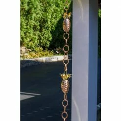 Good Directions 100% Pure Copper Pineapple Rain Chain, 8-1/2 ft. Long, Artistically Designed, Replaces Gutter Downspout 21 Good Directions 100% Pure Copper Pineapple Rain Chain, 8-1/2 ft. Long, Artistically Designed, Replaces Gutter Downspout -Cheap Good Directions Store good directions rain chains 483p 8 76 1000