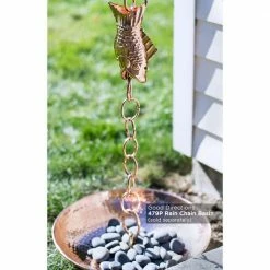 Good Directions 100% Pure Copper Fish Rain Chain, 8-1/2 ft. Long, Large Wide Mouthed Fish, Replaces Gutter Downspout 21 Good Directions 100% Pure Copper Fish Rain Chain, 8-1/2 ft. Long, Large Wide Mouthed Fish, Replaces Gutter Downspout -Cheap Good Directions Store good directions rain chains 487p 8 44 1000