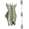 Good Directions 100% Blue Verde Pure Copper Fish Rain Chain, 8-1/2 ft. Long, Large Wide Mouthed Fish, Replaces Downspout -Cheap Good Directions Store good directions rain chains 487v1 8 64 1000