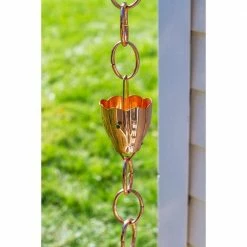 Good Directions 100% Pure Copper Crocus Rain Chain, 8-1/2 ft. Long, Large Cups, Replaces Gutter Downspout 21 Good Directions 100% Pure Copper Crocus Rain Chain, 8-1/2 ft. Long, Large Cups, Replaces Gutter Downspout -Cheap Good Directions Store good directions rain chains 491p 8 76 1000