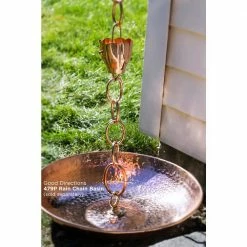 Good Directions 100% Pure Copper Crocus Rain Chain, 8-1/2 ft. Long, Large Cups, Replaces Gutter Downspout 20 Good Directions 100% Pure Copper Crocus Rain Chain, 8-1/2 ft. Long, Large Cups, Replaces Gutter Downspout -Cheap Good Directions Store good directions rain chains 491p 8 fa 1000