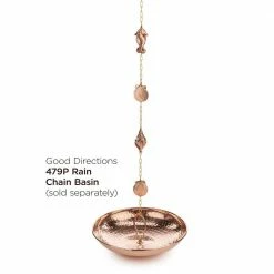 Good Directions 100% Pure Copper Seashore Rain Chain, 8-1/2 ft. Long, Large Seashells and Seahorses, Replaces Downspout 11 Good Directions 100% Pure Copper Seashore Rain Chain, 8-1/2 ft. Long, Large Seashells and Seahorses, Replaces Downspout -Cheap Good Directions Store good directions rain chains 492p 8 1f 1000