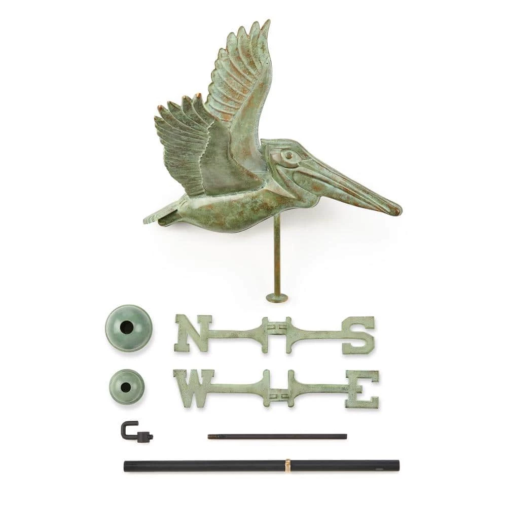 Good Directions Pelican Weathervane- Blue Verde Copper 7 Good Directions Pelican Weathervane- Blue Verde Copper - Image 5