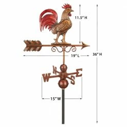 Good Directions Bantam Red Rooster Weathervane - Pure Copper Hand Multi-Color Patina 14 Good Directions Bantam Red Rooster Weathervane - Pure Copper Hand Multi-Color Patina -Cheap Good Directions Store good directions weathervanes 1975red 1f 1000