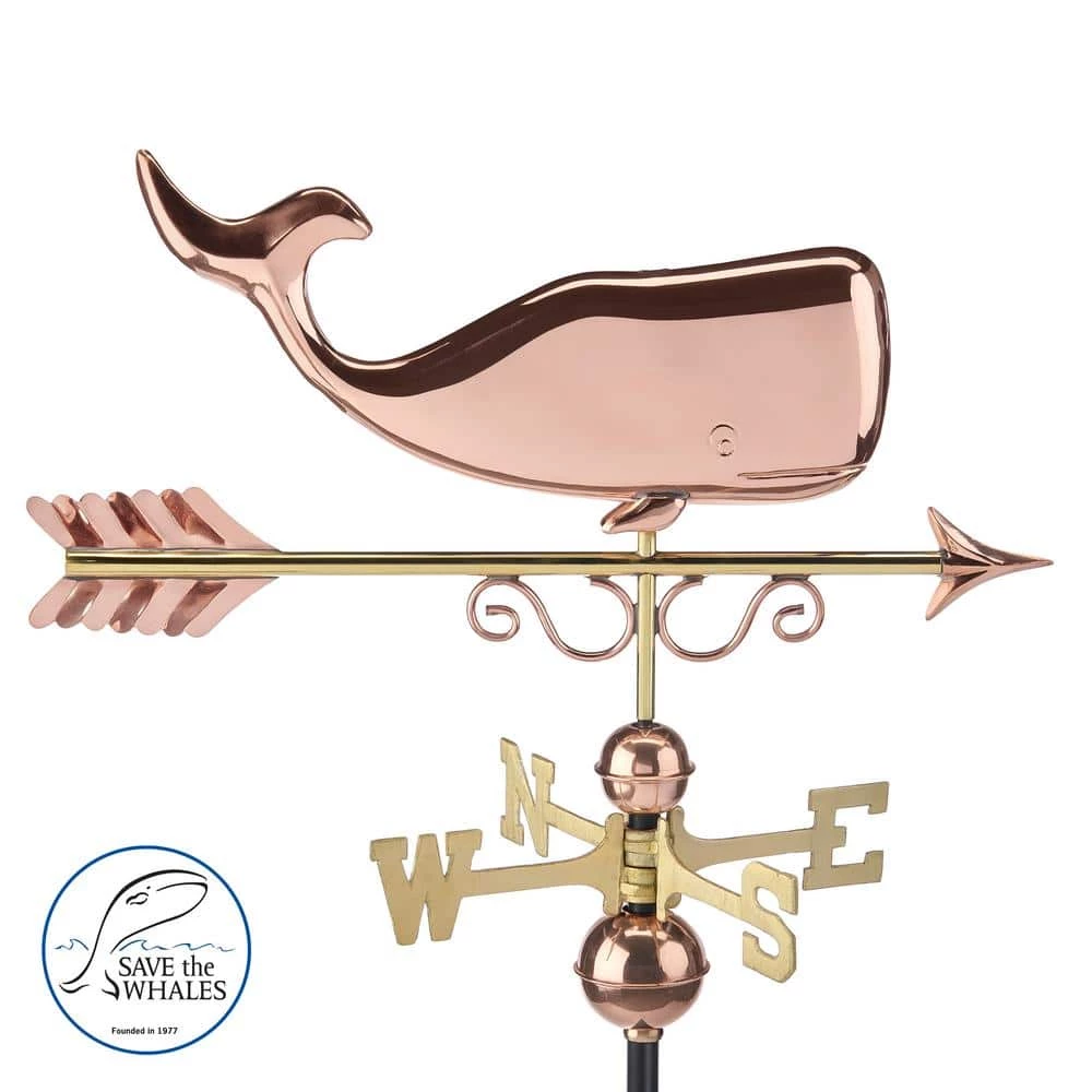 Good Directions Pure Copper Save the Whales Weathervane 6 Good Directions Pure Copper Save the Whales Weathervane - Image 4