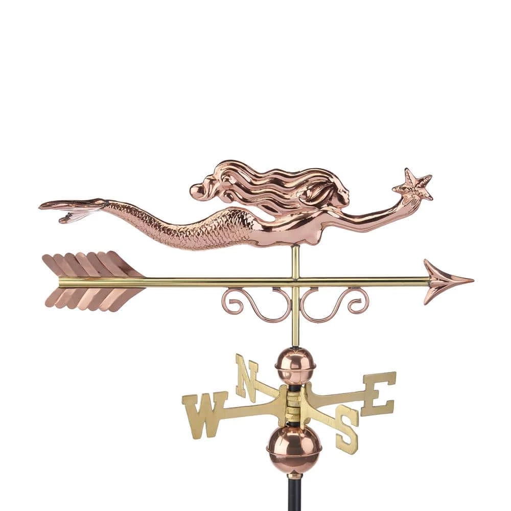 Good Directions Pure Copper Little Mermaid Weathervane 6 Good Directions Pure Copper Little Mermaid Weathervane - Image 4