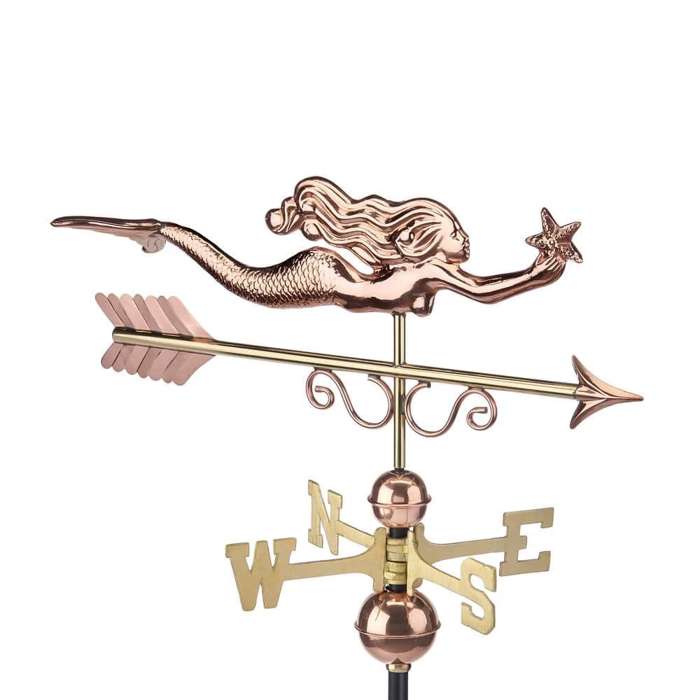 Good Directions Pure Copper Little Mermaid Weathervane 3 Good Directions Pure Copper Little Mermaid Weathervane