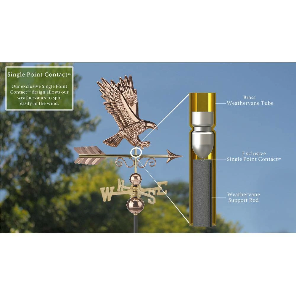 Good Directions Majestic Eagle Pure Copper Weathervane 9 Good Directions Majestic Eagle Pure Copper Weathervane - Image 7