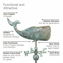 Good Directions 37 in. Whale Weathervane - Blue Verde Copper 9 Good Directions 37 in. Whale Weathervane - Blue Verde Copper -Cheap Good Directions Store good directions weathervanes 505v1 c3 1000
