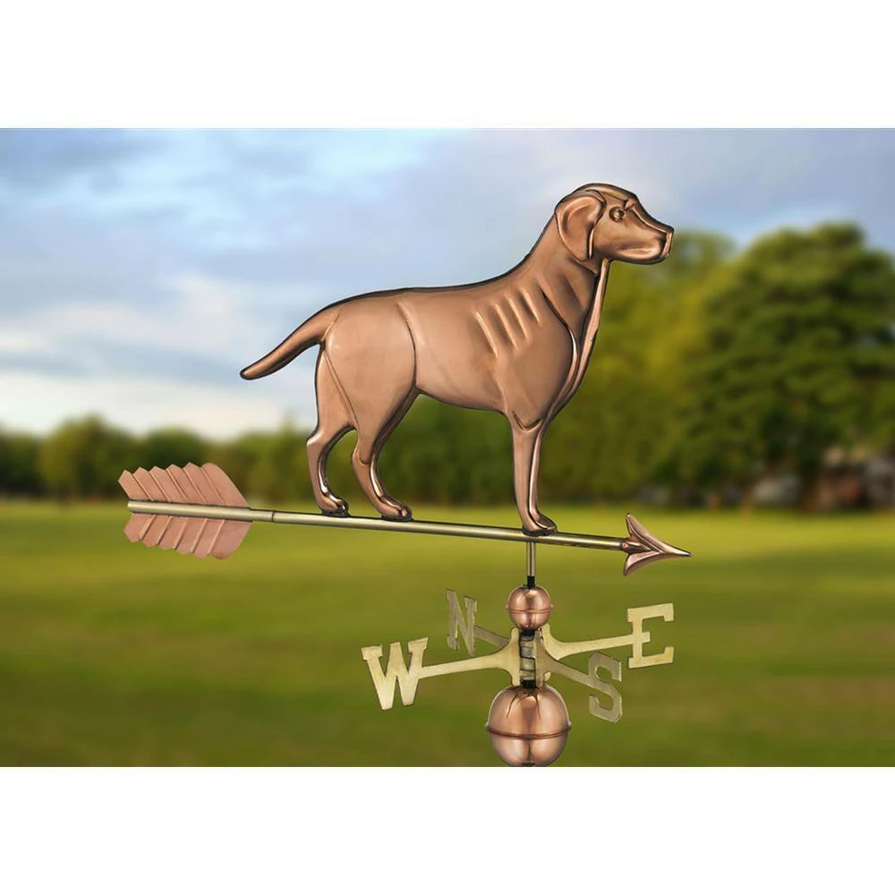 Good Directions Labrador Retriever Weathervane with Arrow - Pure Copper 6 Good Directions Labrador Retriever Weathervane with Arrow - Pure Copper - Image 4