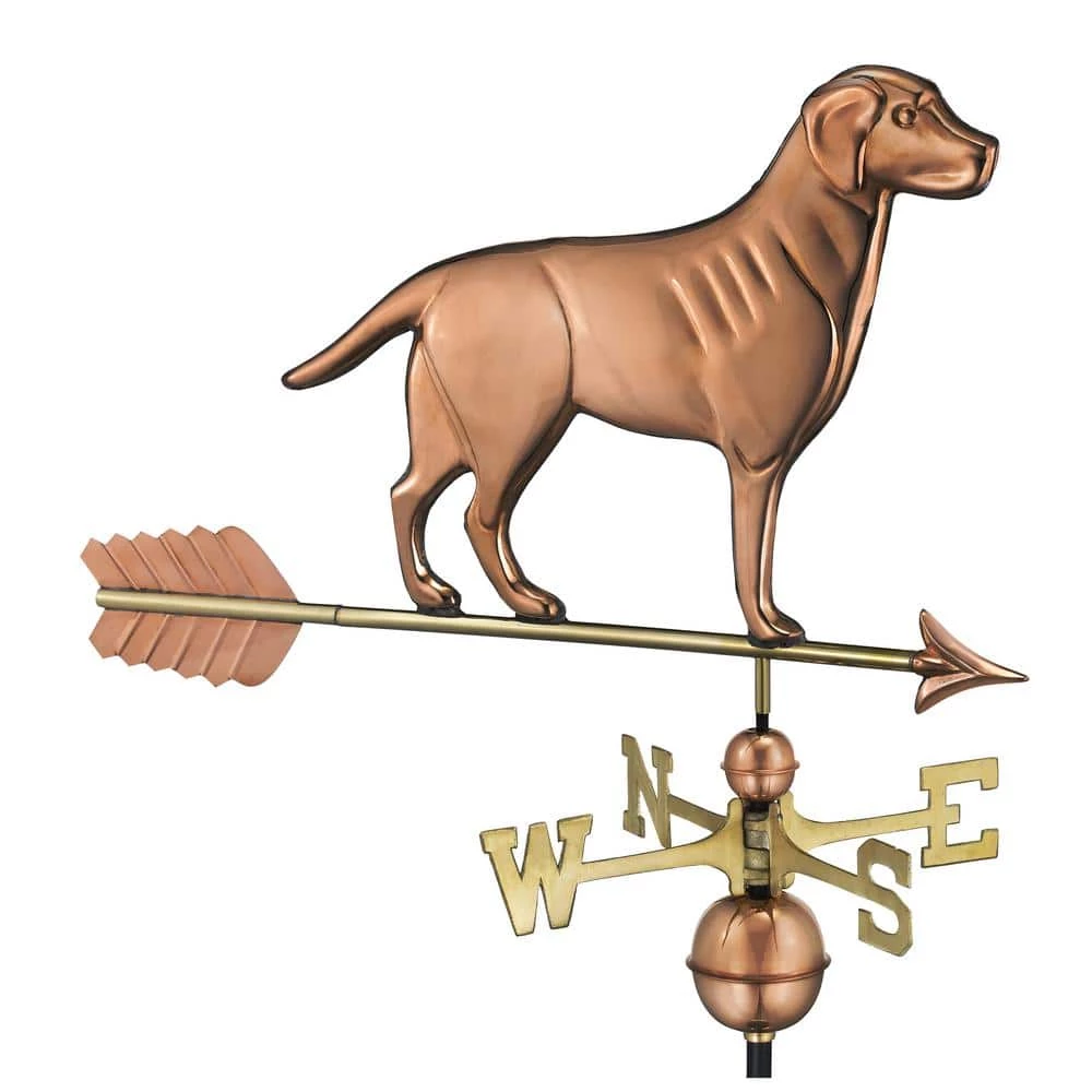 Good Directions Labrador Retriever Weathervane with Arrow - Pure Copper 3 Good Directions Labrador Retriever Weathervane with Arrow - Pure Copper