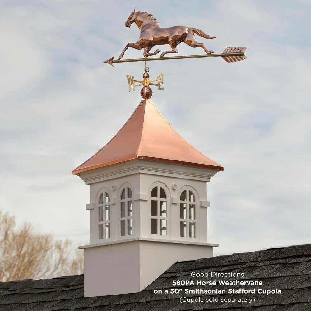 Good Directions Horse Weathervane with Arrow - Pure Copper 7 Good Directions Horse Weathervane with Arrow - Pure Copper - Image 5