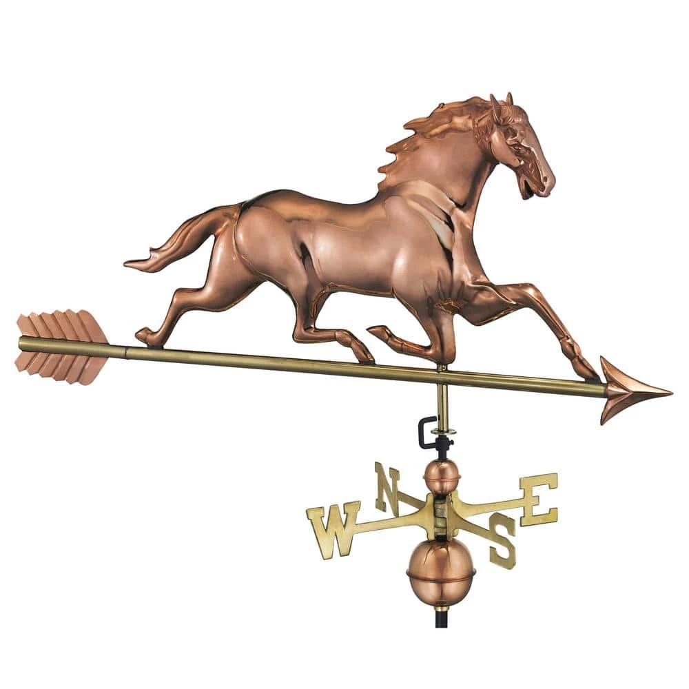 Good Directions Horse Weathervane with Arrow - Pure Copper 3 Good Directions Horse Weathervane with Arrow - Pure Copper
