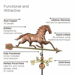 Good Directions Horse Weathervane with Arrow - Pure Copper 9 Good Directions Horse Weathervane with Arrow - Pure Copper -Cheap Good Directions Store good directions weathervanes 580pa c3 1000