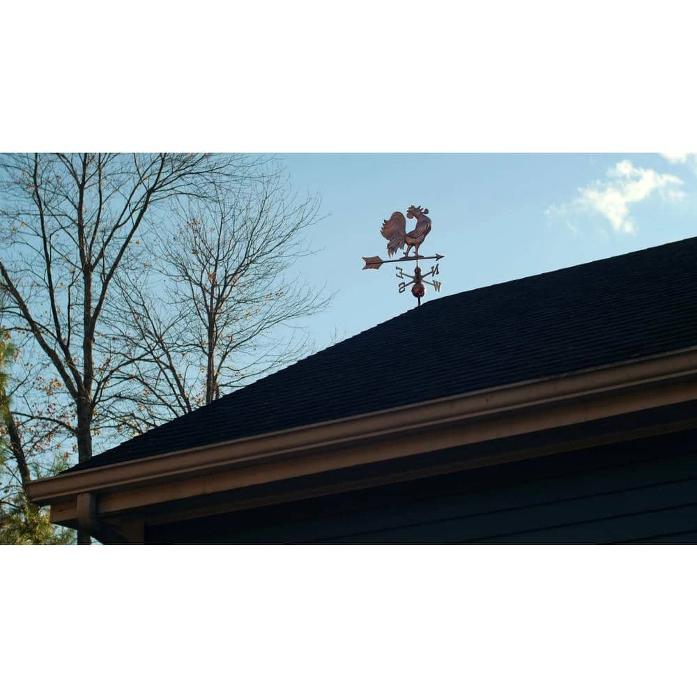 Good Directions Crowing Rooster Weathervane - Pure Copper 8 Good Directions Crowing Rooster Weathervane - Pure Copper - Image 6
