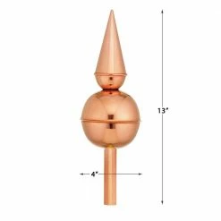 Good Directions Avalon Pure Copper Rooftop Finial with Roof Mount 9 Good Directions Avalon Pure Copper Rooftop Finial with Roof Mount -Cheap Good Directions Store good directions weathervanes 700 4f 1000