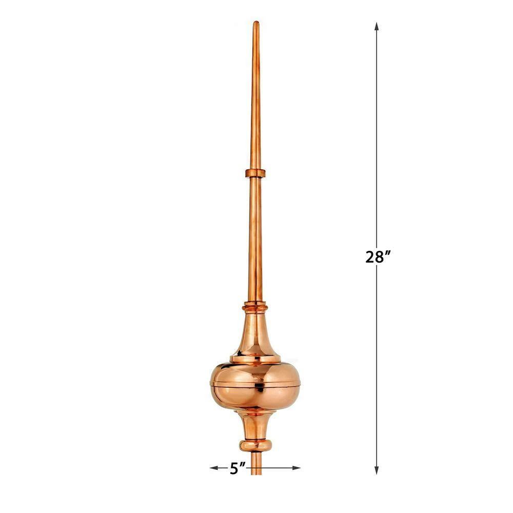 Good Directions 28" Morgana Pure Copper Rooftop Finial with Roof Mount 6 Good Directions 28" Morgana Pure Copper Rooftop Finial with Roof Mount - Image 4