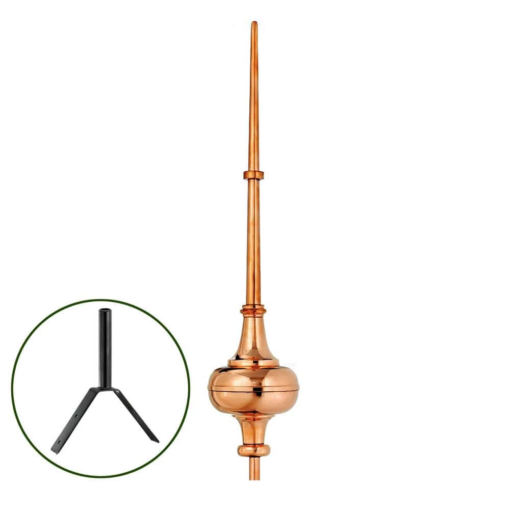 Good Directions 28" Morgana Pure Copper Rooftop Finial with Roof Mount 3 Good Directions 28" Morgana Pure Copper Rooftop Finial with Roof Mount