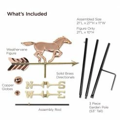 Good Directions Horse Garden Weathervane - Pure Copper with Garden Pole 10 Good Directions Horse Garden Weathervane - Pure Copper with Garden Pole -Cheap Good Directions Store good directions weathervanes 801pg 4f 1000