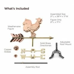 Good Directions Rooster Cottage Weathervane - Pure Copper with Roof Mount 14 Good Directions Rooster Cottage Weathervane - Pure Copper with Roof Mount -Cheap Good Directions Store good directions weathervanes 802pr 1f 1000