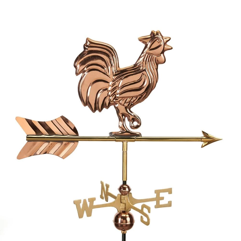 Good Directions Rooster Cottage Weathervane - Pure Copper with Roof Mount 3 Good Directions Rooster Cottage Weathervane - Pure Copper with Roof Mount