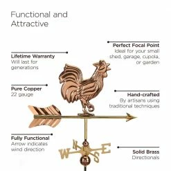 Good Directions Rooster Cottage Weathervane - Pure Copper with Roof Mount 12 Good Directions Rooster Cottage Weathervane - Pure Copper with Roof Mount -Cheap Good Directions Store good directions weathervanes 802pr c3 1000