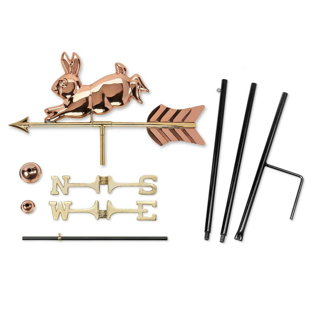 Good Directions Rabbit Garden Weathervane in Copper w/Garden Pole 6 Good Directions Rabbit Garden Weathervane in Copper w/Garden Pole - Image 5