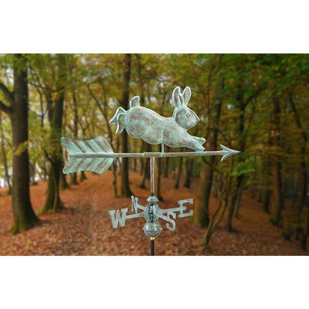 Good Directions Rabbit Cottage Weathervane - Blue Verde Copper with Roof Mount 6 Good Directions Rabbit Cottage Weathervane - Blue Verde Copper with Roof Mount - Image 4