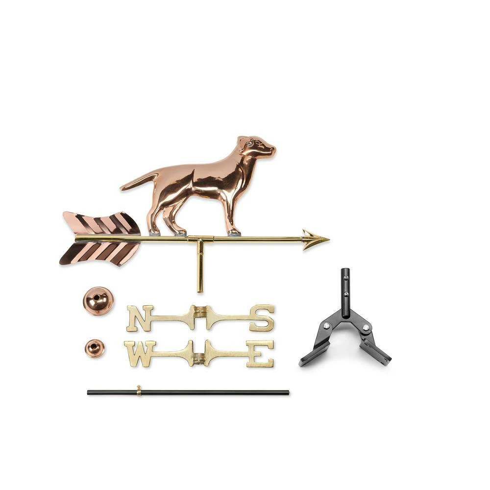 Good Directions Labrador Retriever Cottage Weathervane - Pure Copper with Roof Mount 5 Good Directions Labrador Retriever Cottage Weathervane - Pure Copper with Roof Mount - Image 3