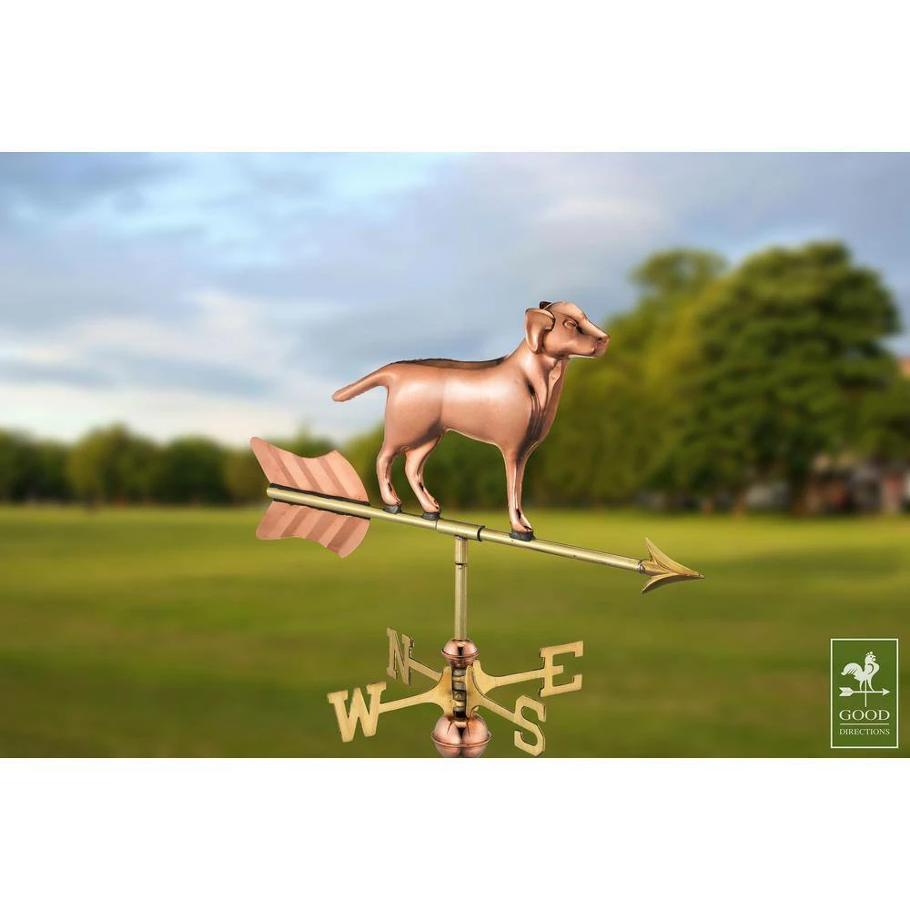 Good Directions Labrador Retriever Cottage Weathervane - Pure Copper with Roof Mount 9 Good Directions Labrador Retriever Cottage Weathervane - Pure Copper with Roof Mount - Image 7