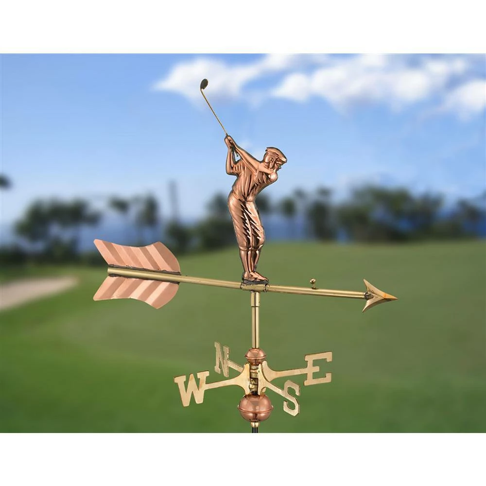 Good Directions Golfer Cottage Weathervane - Pure Copper with Roof Mount 7 Good Directions Golfer Cottage Weathervane - Pure Copper with Roof Mount - Image 5