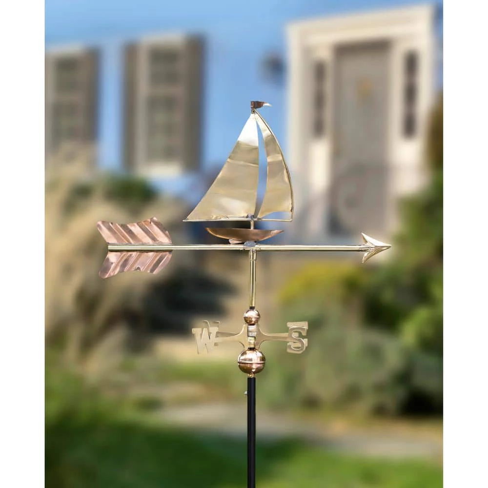 Good Directions Sailboat Garden Weathervane - Pure Copper with Garden Pole 7 Good Directions Sailboat Garden Weathervane - Pure Copper with Garden Pole - Image 5
