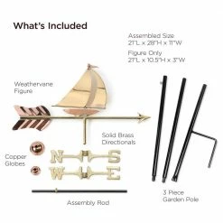 Good Directions Sailboat Garden Weathervane - Pure Copper with Garden Pole 10 Good Directions Sailboat Garden Weathervane - Pure Copper with Garden Pole -Cheap Good Directions Store good directions weathervanes 8803pg c3 1000