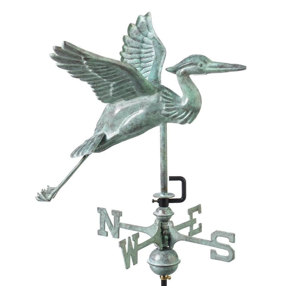 Good Directions Blue Heron Cottage Weathervane - Blue Verde Copper with Roof Mount 3 Good Directions Blue Heron Cottage Weathervane - Blue Verde Copper with Roof Mount