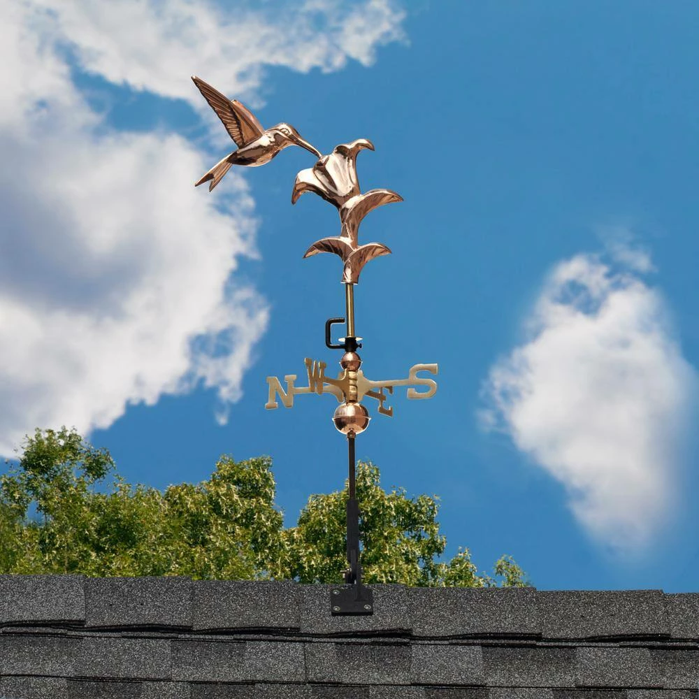 Good Directions Hummingbird Cottage Weathervane - Pure Copper with Roof Mount 8 Good Directions Hummingbird Cottage Weathervane - Pure Copper with Roof Mount - Image 6