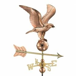 Good Directions Eagle Cottage Weathervane - Pure Copper with Roof Mount
