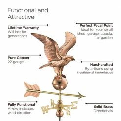 Good Directions Eagle Cottage Weathervane - Pure Copper with Roof Mount 10 Good Directions Eagle Cottage Weathervane - Pure Copper with Roof Mount -Cheap Good Directions Store good directions weathervanes 8815pr c3 1000