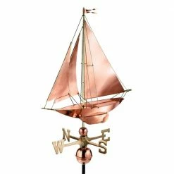 Good Directions Racing Sloop Weathervane - Pure Copper