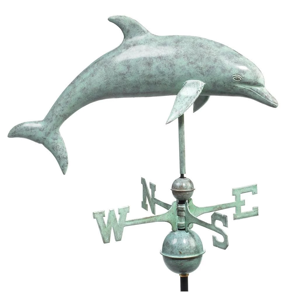 Good Directions Dolphin Weathervane - Blue Verde Copper 3 Good Directions Dolphin Weathervane - Blue Verde Copper